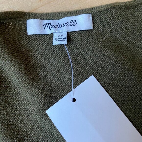 MADEWELL "Catalina" U-Neck BNWT Olive Green XS - Picture 5 of 6